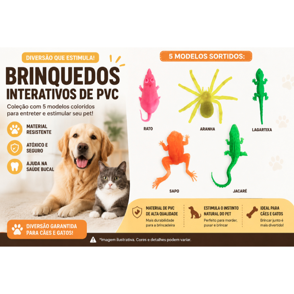 Brinquedos Interativos para Pets em PVC