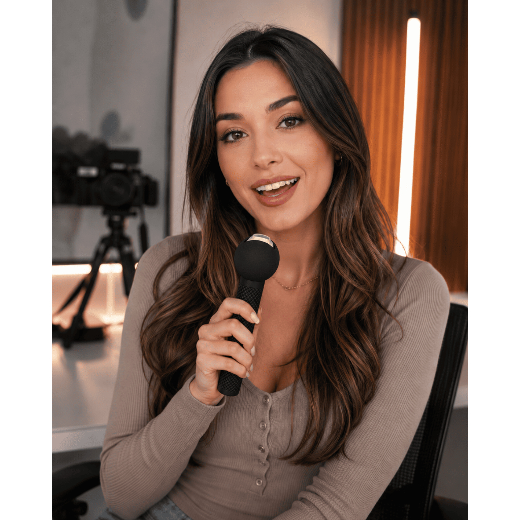 Suporte Bastão de Mão Para Microfone Hollyland Lark M2 Entrevistas, Vlogs e Podcasts