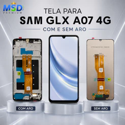 Tela Frontal Touch LCD para Galaxy A07 4G (A075) Com Aro - Testada + Encaixe Perfeito
