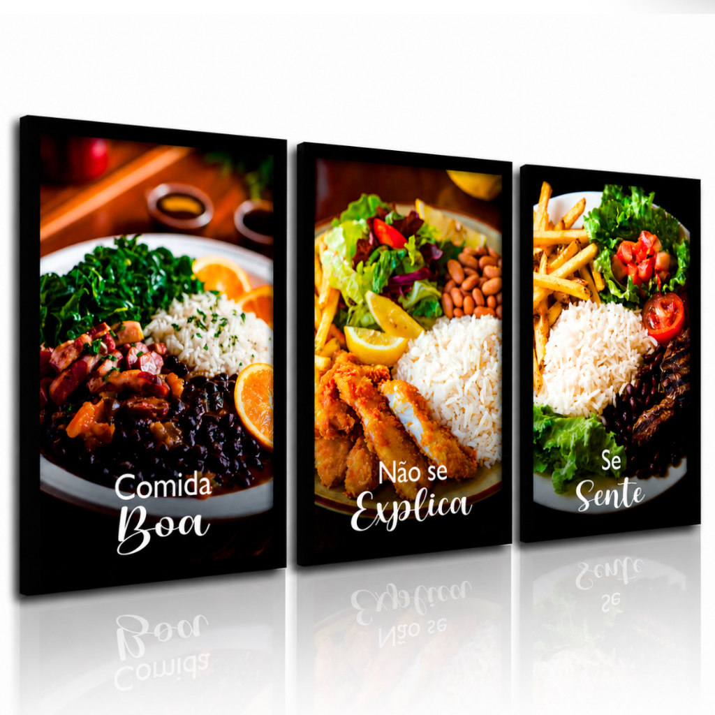 Quadros Decorativos Restaurante Prato de Comida Típica Feijoada