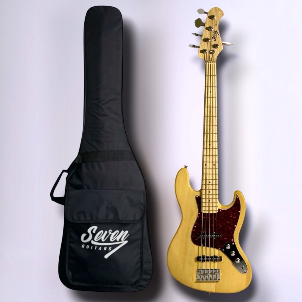 Contrabaixo J.bass Seven 5 Cordas Sjb-57 NT Com Bag