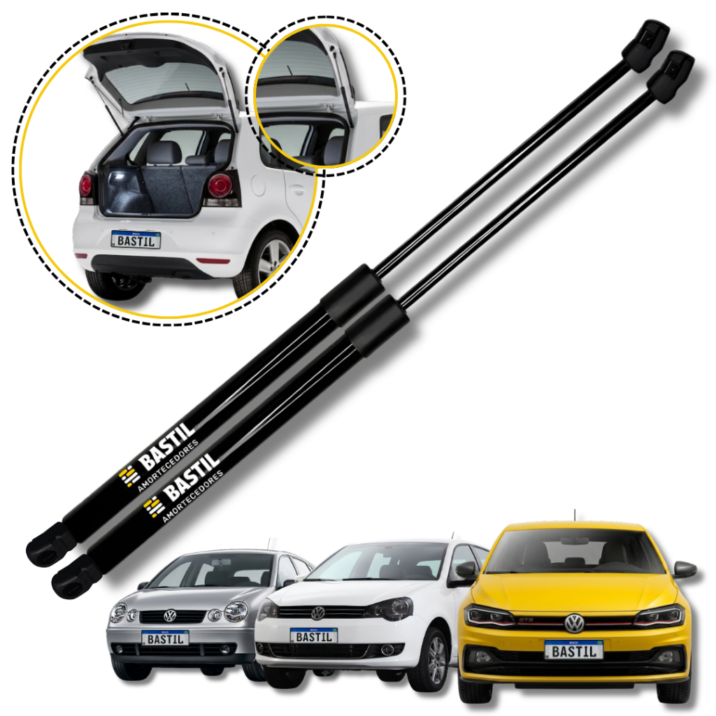 Par Amortecedor Mola A Gás Porta Malas Tampa Traseira Polo Hatch 2002 A 2027