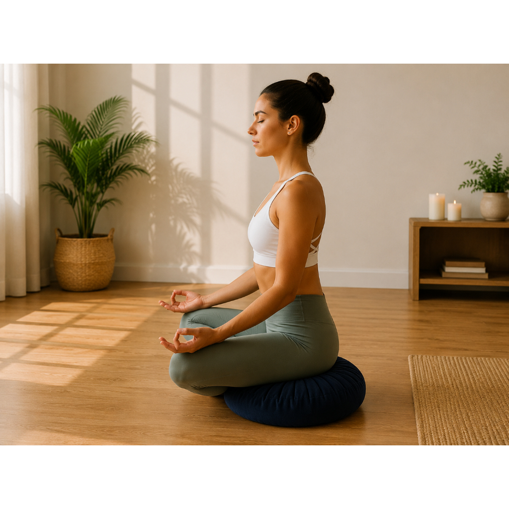 Imagem Almofada Redonda 45cm Luxor Multiuso paraDecoração, Yoga e Meditação