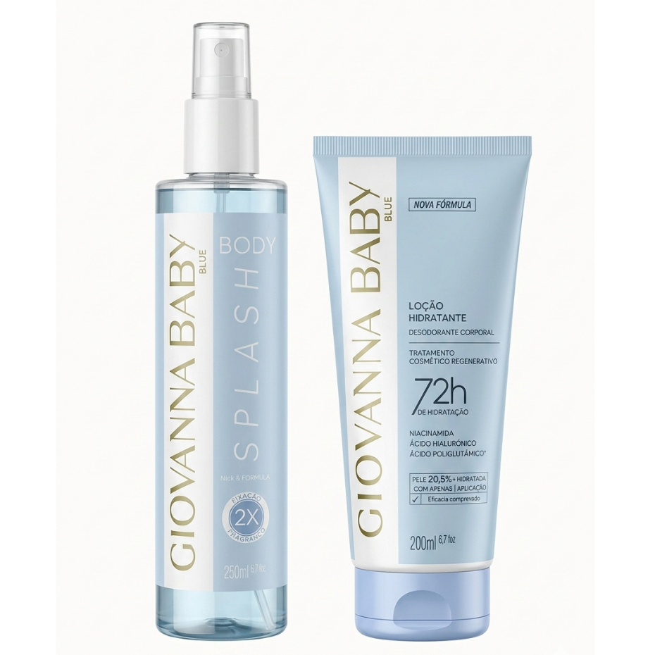 Kit Giovanna Baby Body Splash Blue 260ml + Loção Hidratante Blue 200ml