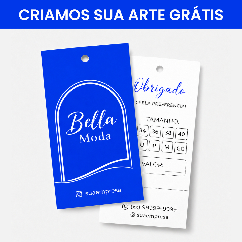 1000 Etiquetas Tags Personalizadas Roupas Brincos
