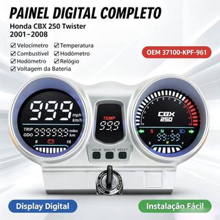 Painel Digital Completo Honda CBX 250 Twister 2001-2008 Velocímetro 37100-KPF-961