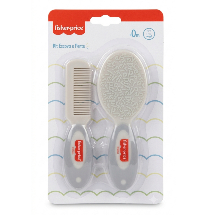 Kit Escova e Pente Para Bebês Fisher-Price - Pacific
