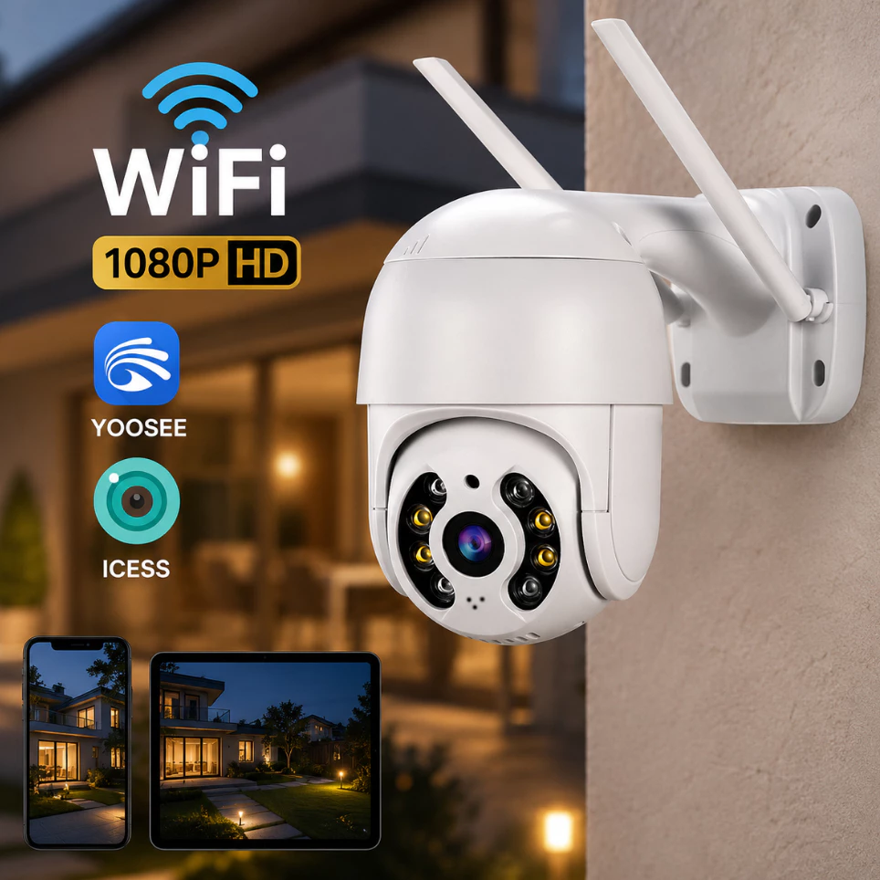 Câmera Segurança WiFI IP - Yoosee/iCsee Áudio Infravermelho Interno e Externo