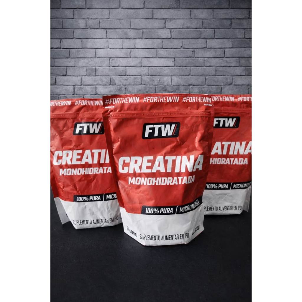 Creatina FTW Monohidratada 100% Pura Refil Original Sem Sabor 300g 500g Creatina Micronizada