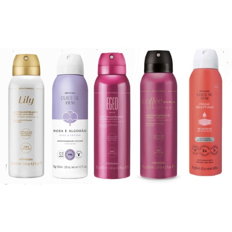 AEROSOL ELYSEE GLAMOUR CHOC DOLCE  lily desodorante  o boticario variados