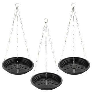 3 Kit Suporte de Vaso Suspenso Resistente Para Plantas - Corrente e Prato - Nutriplan - Promoção!