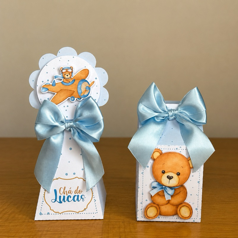 50|60|70 KIT Caixa Pirâmide+Caixa Milk Personalizada Festa Infantil Aniversário Chá de bebê Lembrancinhas Qualquer Tema