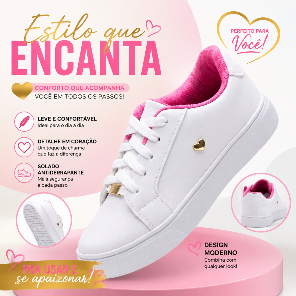 TENIS INFANTIL MENINAS CORAÇAO Tênis para Criança – Promoção Imperdível! Tamanhos do 25 ao 32