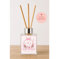 Kit 10/15/25 mini aromatizador luxo lembrancinhas casamento, chá revelação,nascimento, aniversário Rótulo personalizado