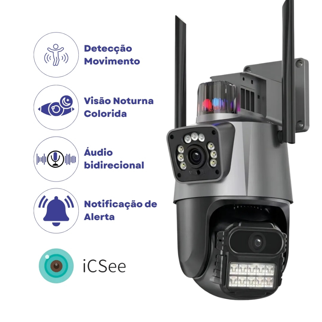 Camera Wi Fi Speed Dome IPSKY com alarme e visao noturna