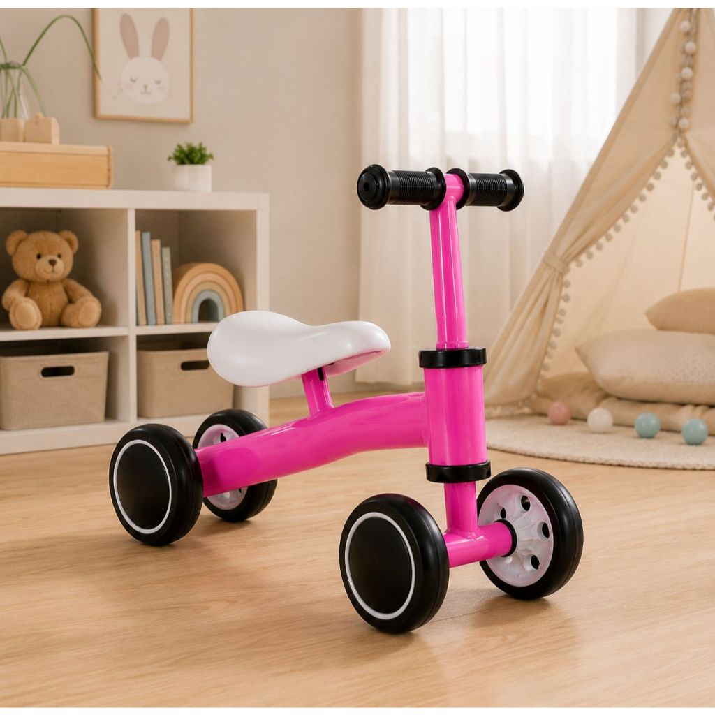 Bicicleta Infantil de Equilíbrio Sem Pedal +12 Meses Rosa Azul Andador Infantil INMETRO Desenvolvimento Motor
