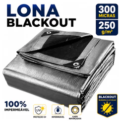 Lona 3X2 EXTRA FORTE Impermeável Blackout DUPLA FACE Proteção UV 300 Micras 250G/M² Grossa Multiuso