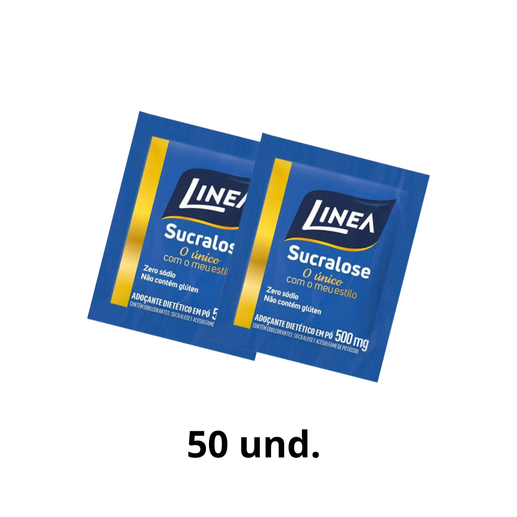 Adoçante em Sachê Linea Sucralose Zero Calorias - com 50, 100, 200 ou 400 Unid