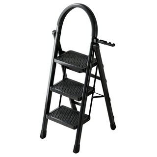 Escada Banqueta 3 Degraus Dobrável Aço Antiderrapante 150kg Doméstica Portátil Cozinha