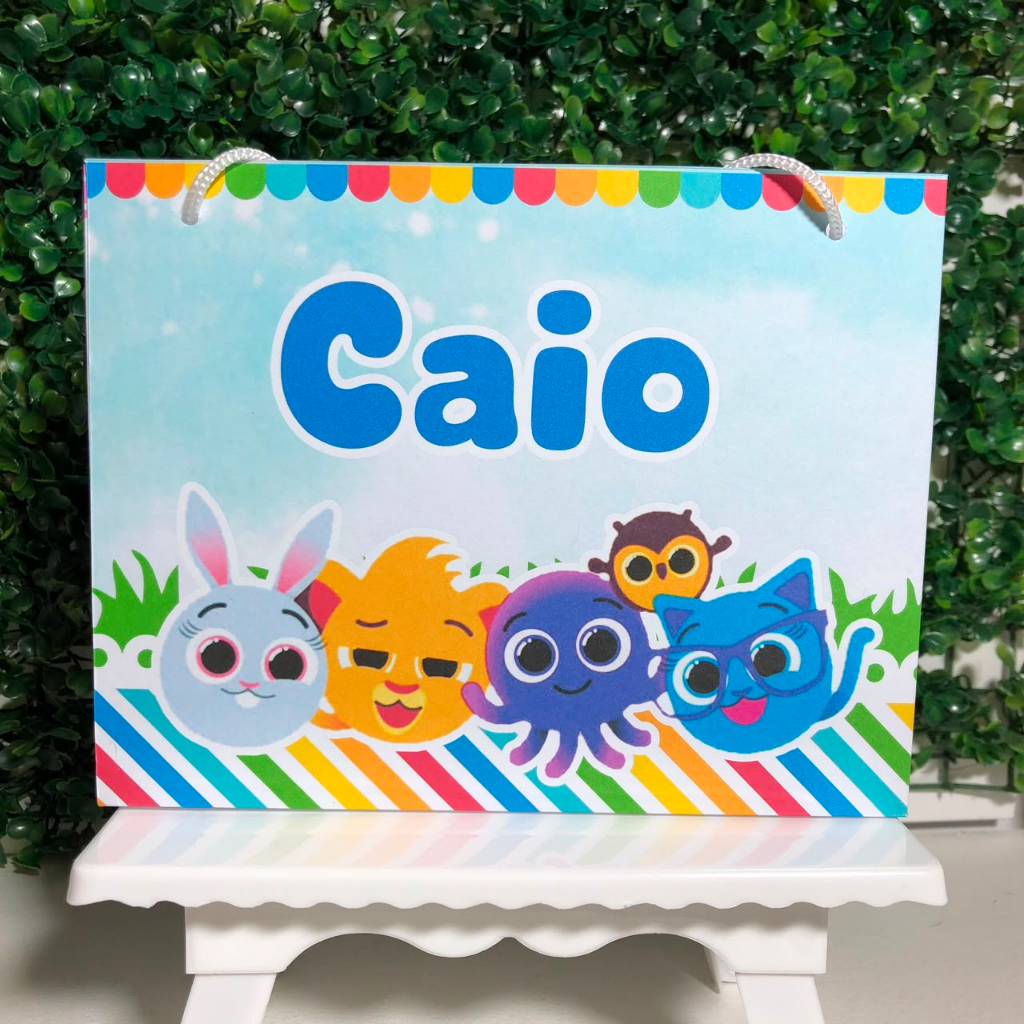 SACOLINHA PERSONALIZADAS DO BOLOFOFOS AZUL  - FESTA DE ANIVERSARIO INFANTIL - LEMBRANCINHAS PERSONALIZADAS