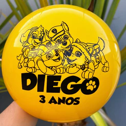 KIT 15 BOLAS DE VINIL PERSONALIZADAS (23CM)