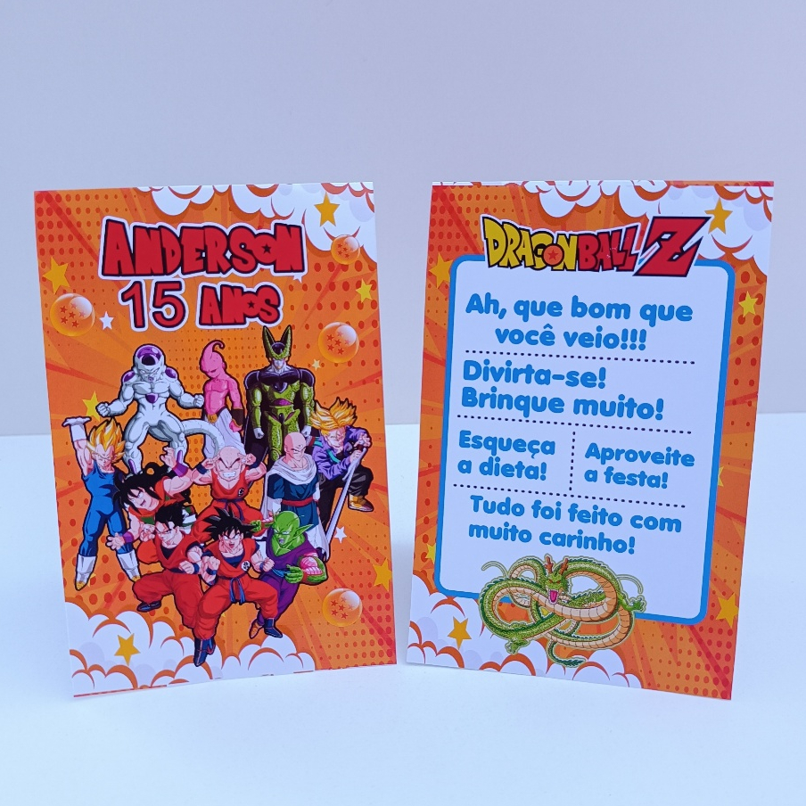 Plaquinha de Agradecimento Dragon Ball Z l Personalizados l Lembrancinha de Festa l Aniversário