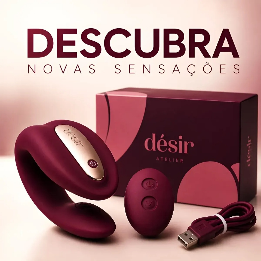 Vibrador Casal Com Controle 7 Vibrações Usb Boo By Désir