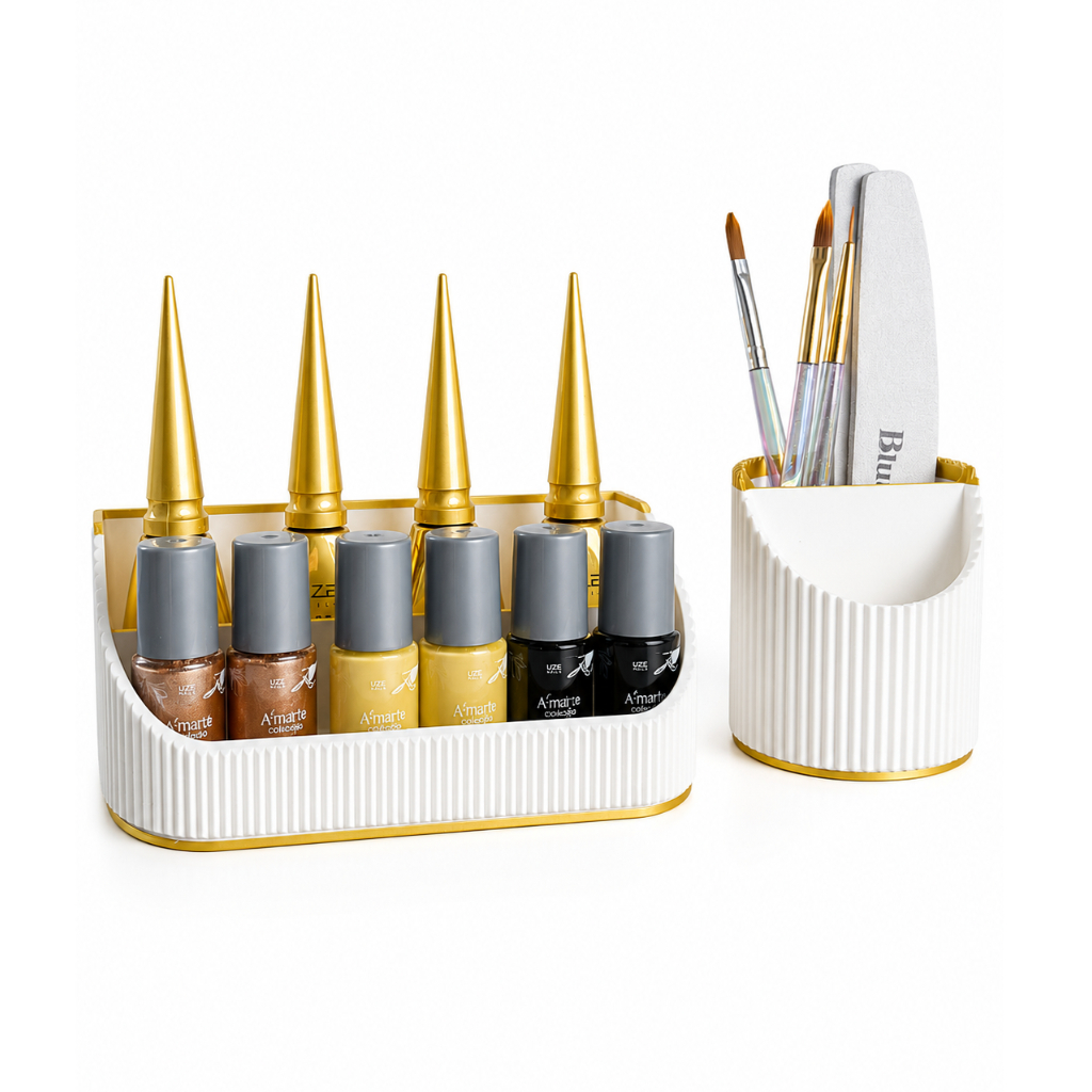 Organizador para Frascos Nail Designer Porta Esmalte Profissional Organizador de Mesa Manicure