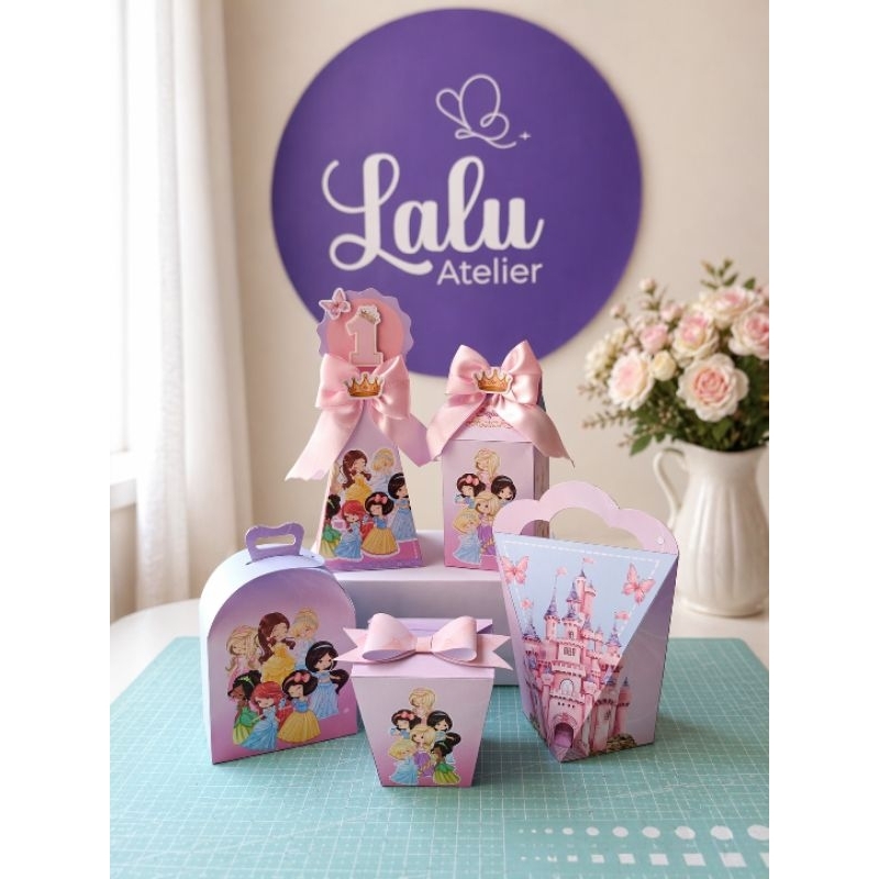 KIT FESTA PERSONALIZADO - PRINCESAS DISNEY CUTE -  Lembrancinhas, festa infantil, caixinhas personalizadas, decoração