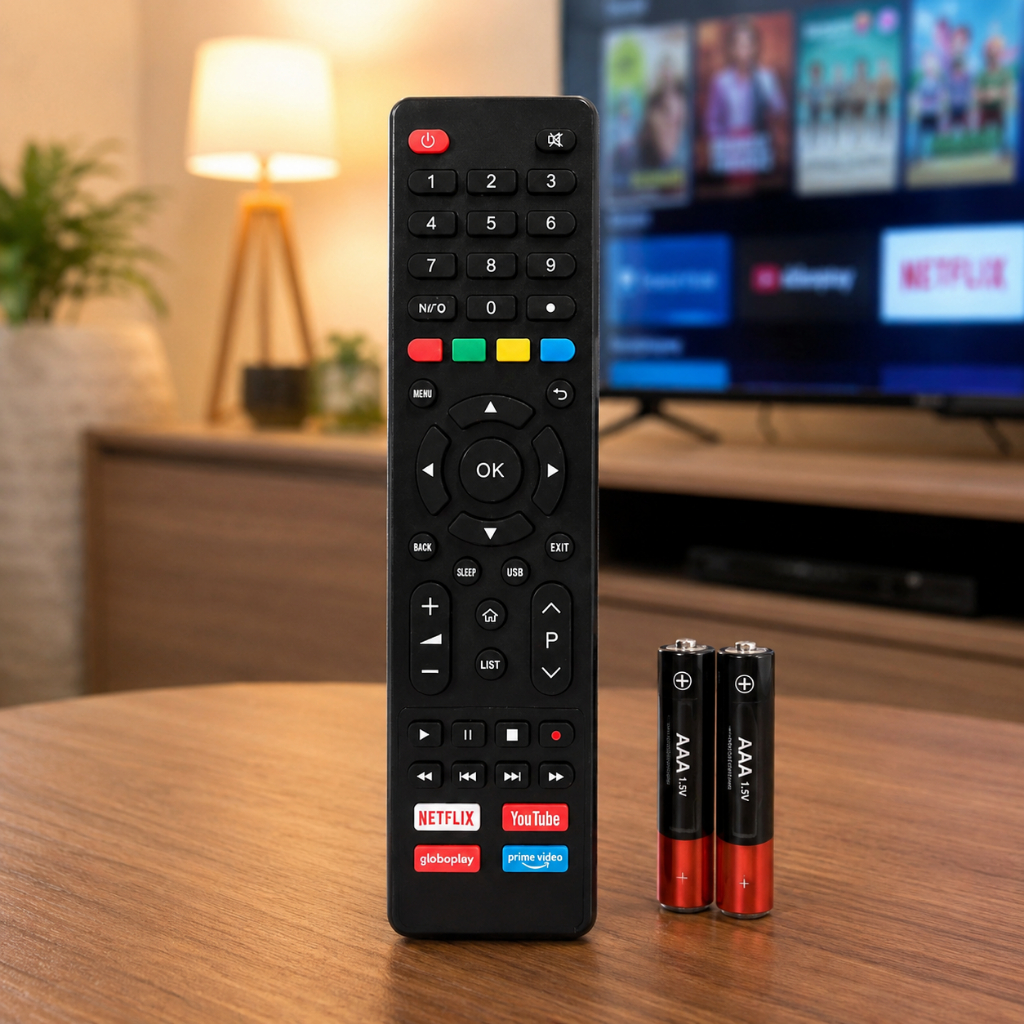 Controle Remoto Compatível Com Tv Philco Smart Led Universal Pilha