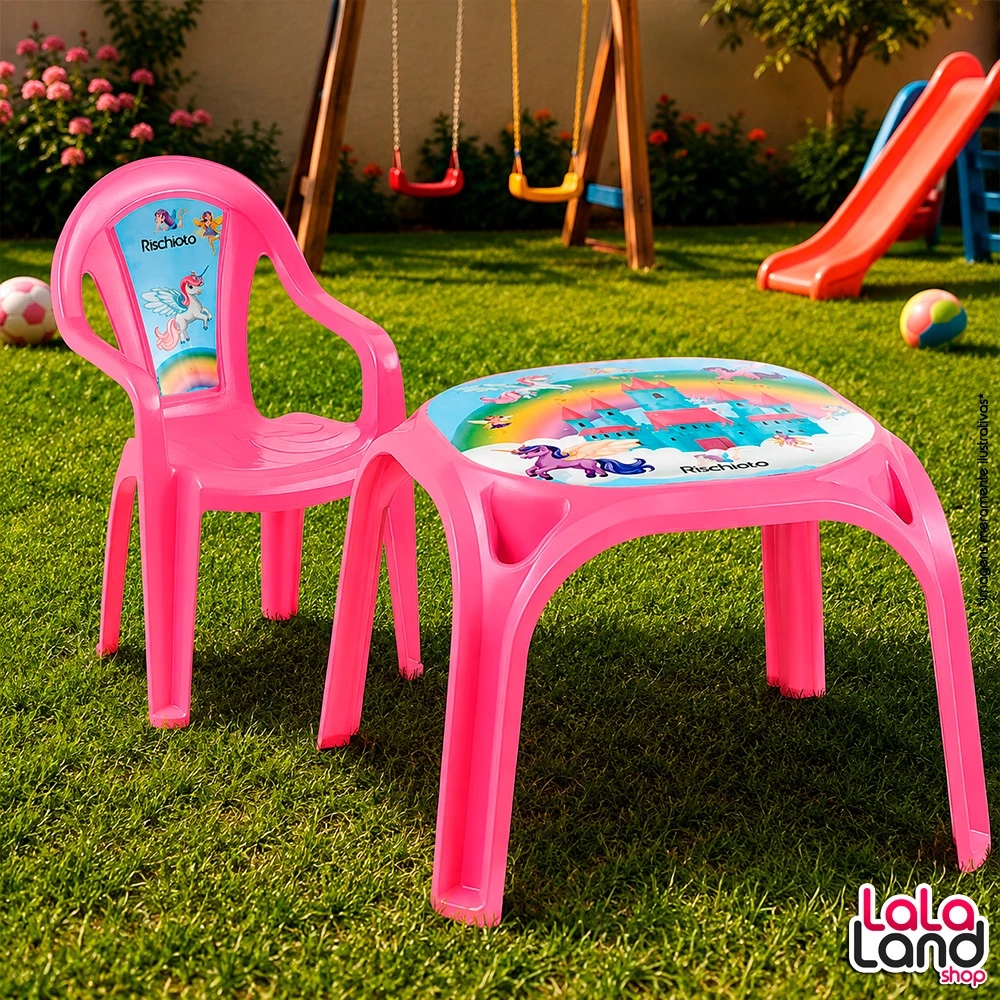 Conjunto Mesa Cadeira Infantil Decorada Poltrona Resistente Mesinha Didática Carros Princesa Disney