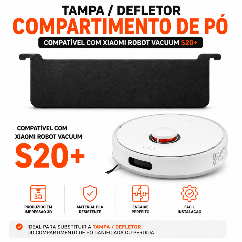 Tampa / Defletor Do Compartimento De Pó Robô Aspirador Xiaomi Vacuum S20+