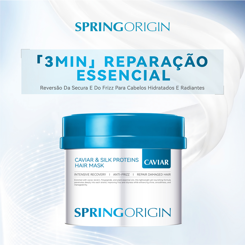 SPRINGORIGIN CAVIAR & SILK PROTEINS HAIR MASK 250ml Para ressecamento e fios danificados