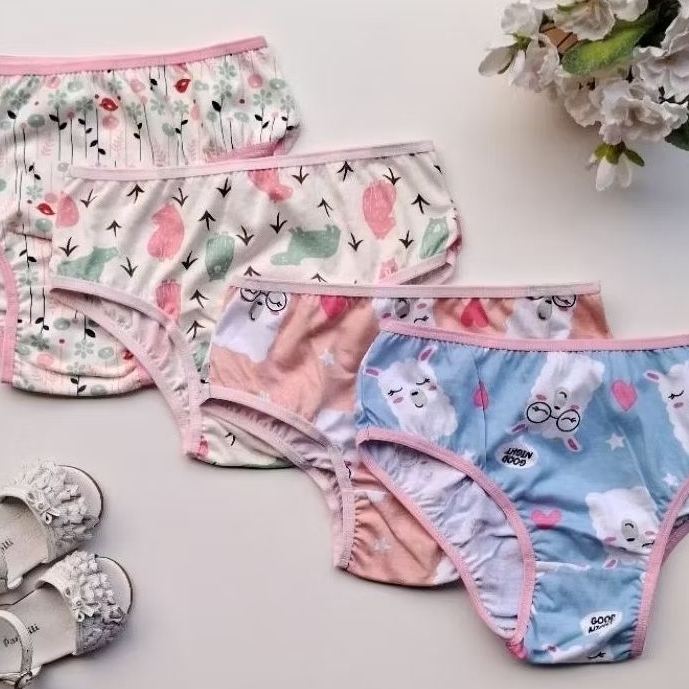 Kit 3 Calcinhas Infantil 100% Algodão Menina Confortável Antialérgica Premium Macia Respirável