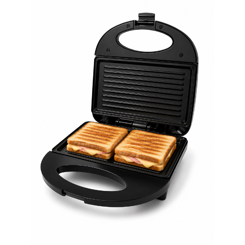 Sanduicheira Grill Elétrica 750W 220V Antiaderente | Misto Quente Rápido e Crocante