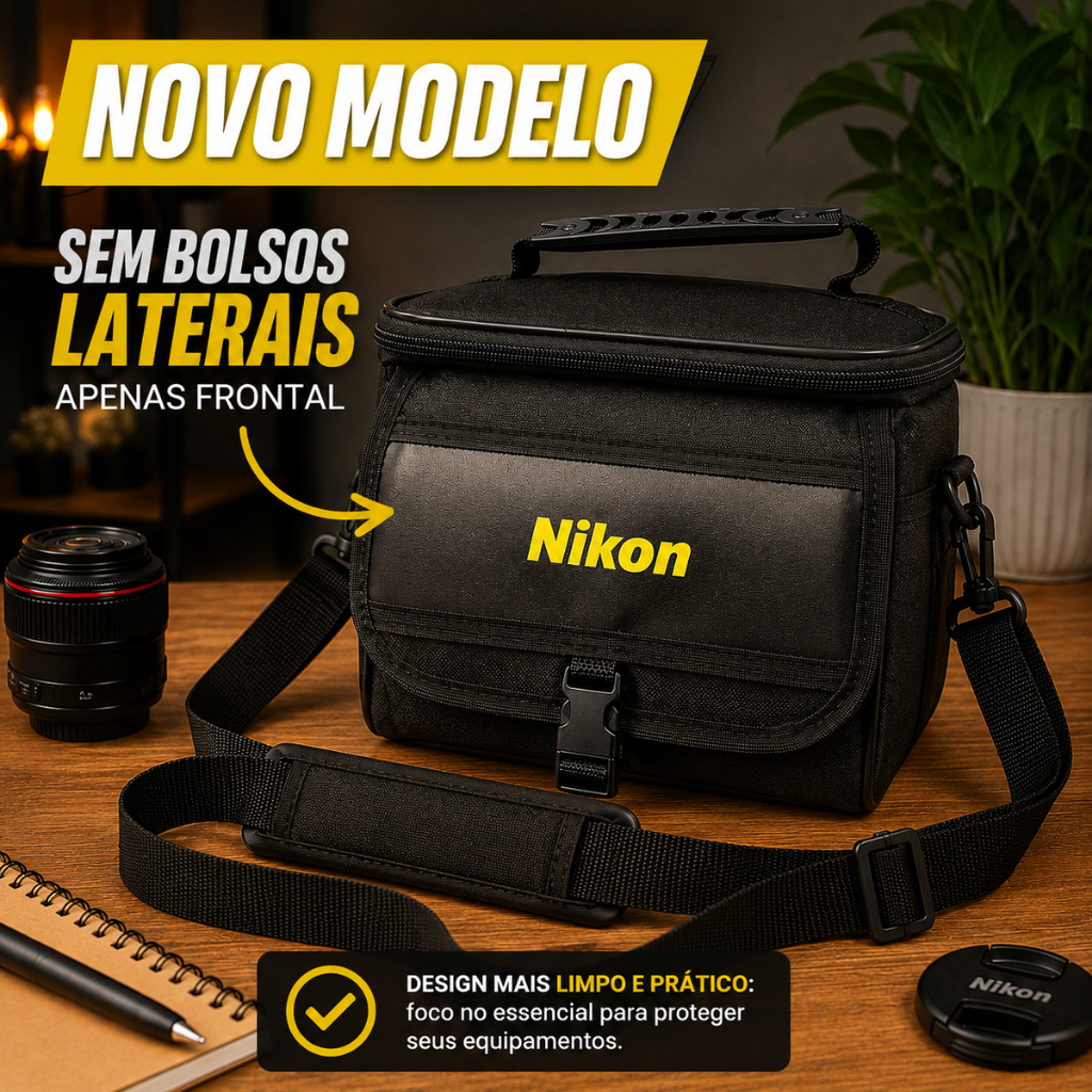 Bolsa Case Fotográfica Nikon Para Acessórios e Câmeras Dslr D7000, D3200, D5300, D5200