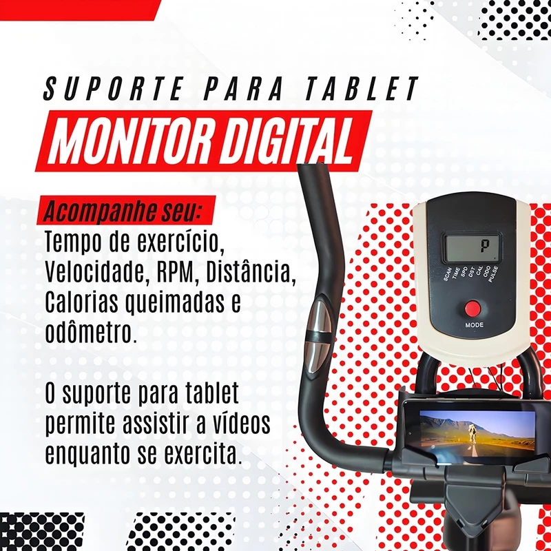 Bicicleta Ergométrica Spinning para Academia com Bluetooth — foto 4