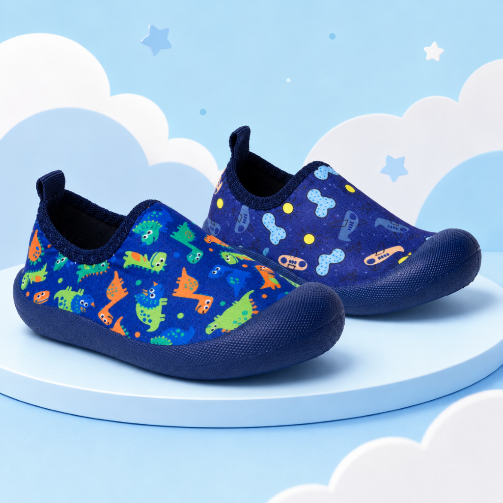 Tênis Infantil Calce Fácil Menino Estampado Solado Emborrachado Antiderrapante Tênis Meia