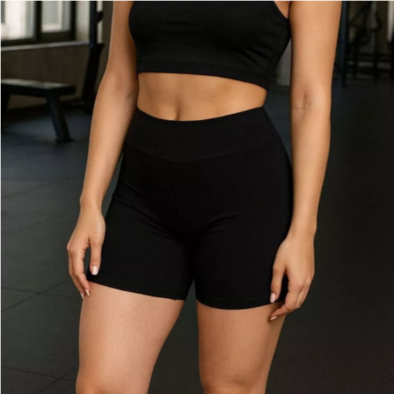 Shorts Legging Suplex Academia Cós Alto Não fica Transparente