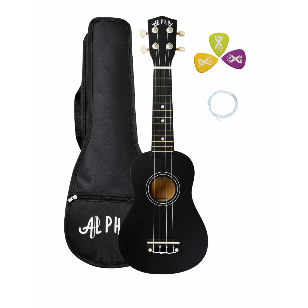Kit Ukulele Soprano Acústico Para Iniciante Fácil Colorido com Bag e Palhetas