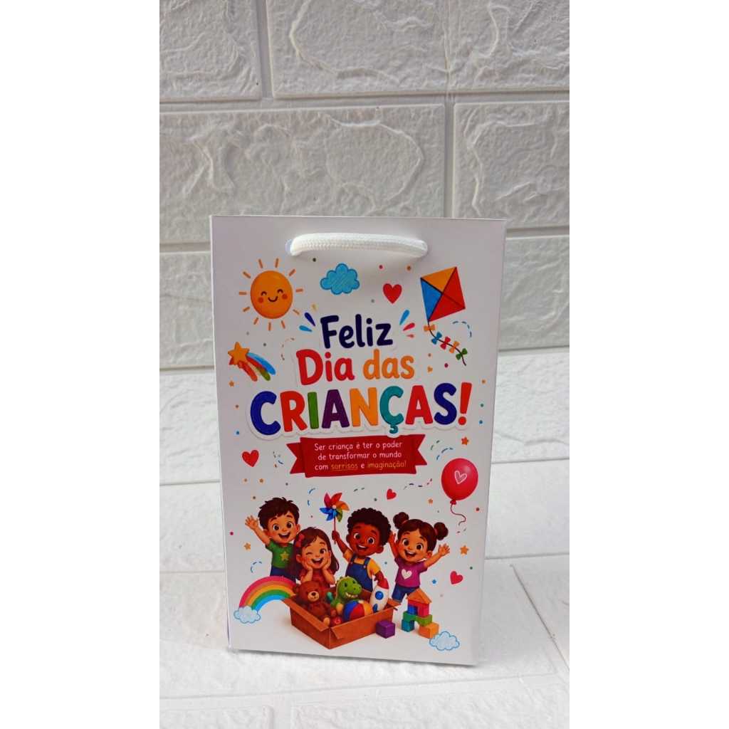 Sacolinha Surpresa Personalizada Dia das Crianças  Lembrancinha de Aniversário Festa Infantil - Envio Imediato