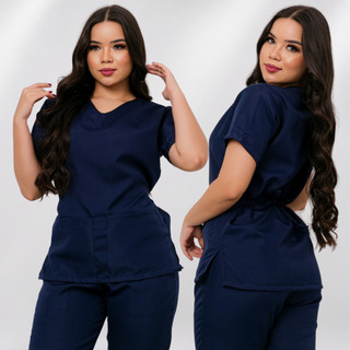 Blusa Bata Scrub Acinturada Pijama Cirurgico Hospitalar Vet Enfermagem Oxford Avulsa Nao …