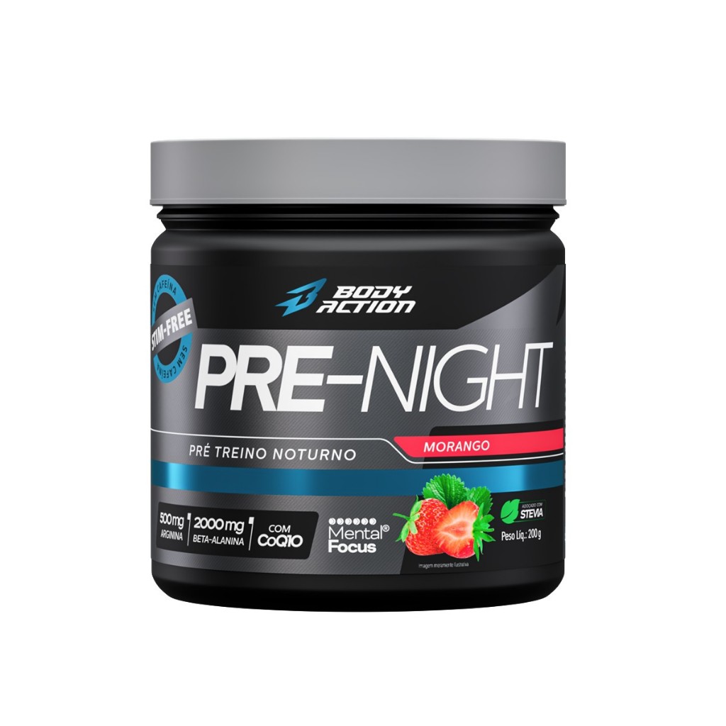 Pre Treino Sem Cafeína Pre Night 200g Bodyaction