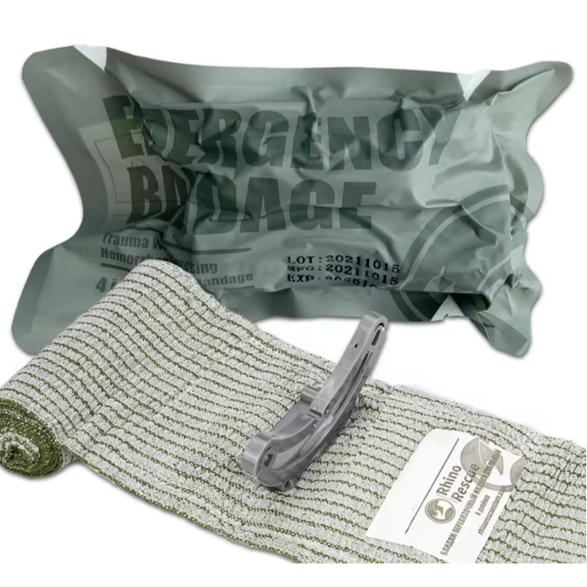 Bandagem Israelense Rhino Rescue - Curativo Compressivo para Trauma, Hemorragia e Primeiros Socorros
