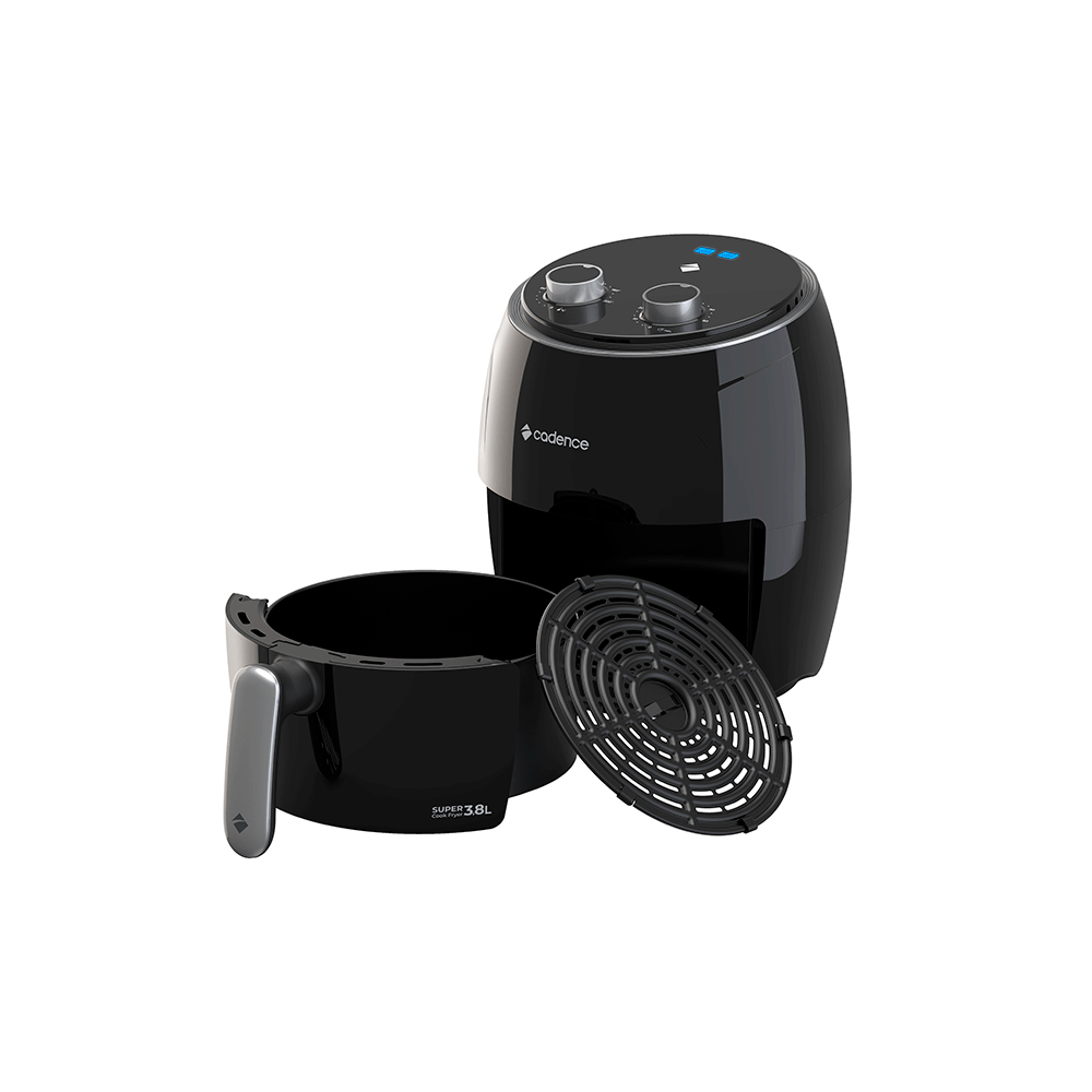 Air Fryer Cadence FRT410 3,8L 127V 1400W Super Cook Analógica Preto