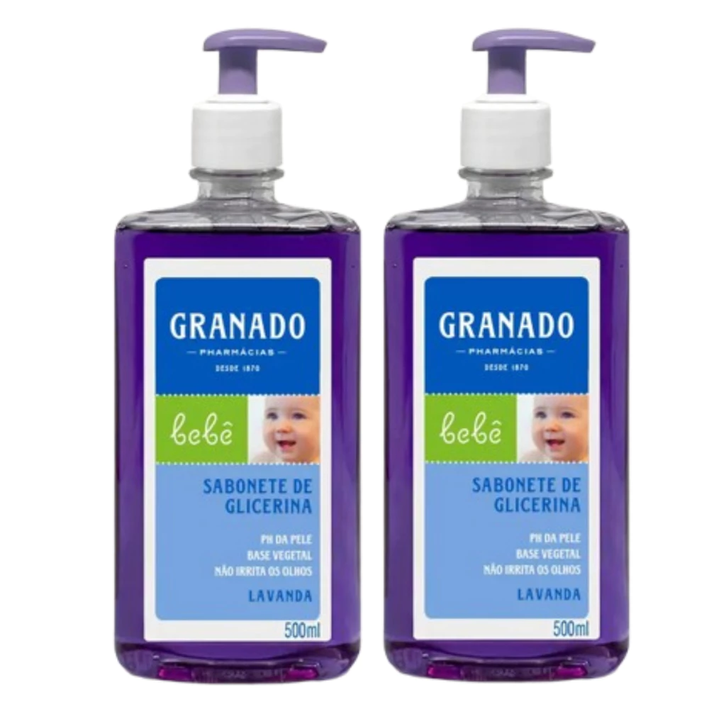 Kit 2 Sabonetes Líquidos Granado Bebê Glicerina Lavanda 500ml
