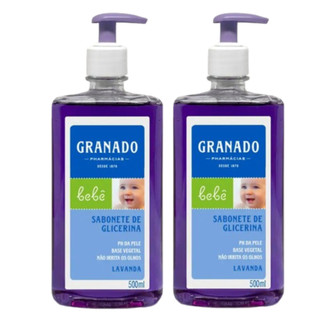 Kit 2 Sabonetes Líquidos Granado Bebê Glicerina Lavanda 500ml