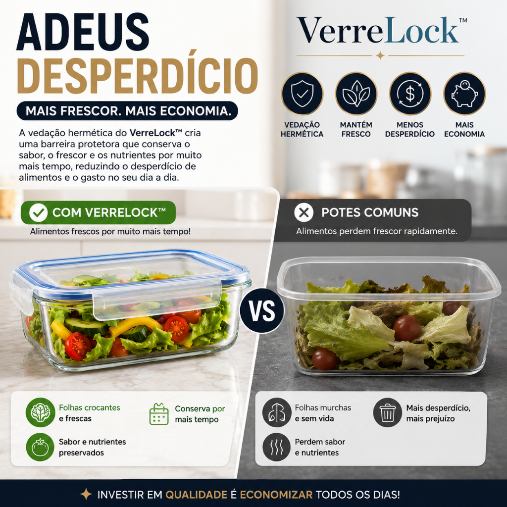 Pote Hermético de Vidro Retangular 640ml com Tampa Hermética Silicone Organizador de Alimentos para Geladeira e Marmitas