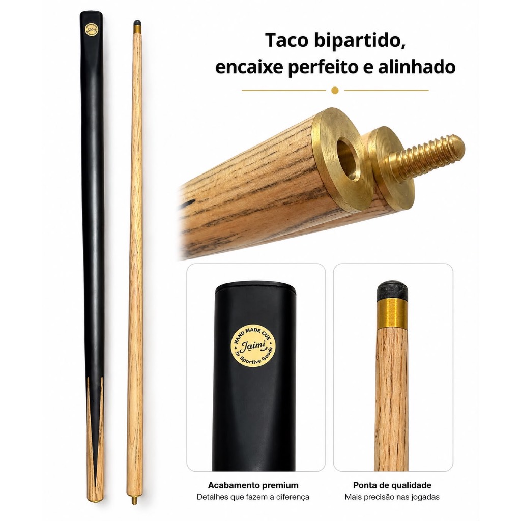 Taco de sinuca bipartido alta qualidade Snooker profissional/amador/iniciante