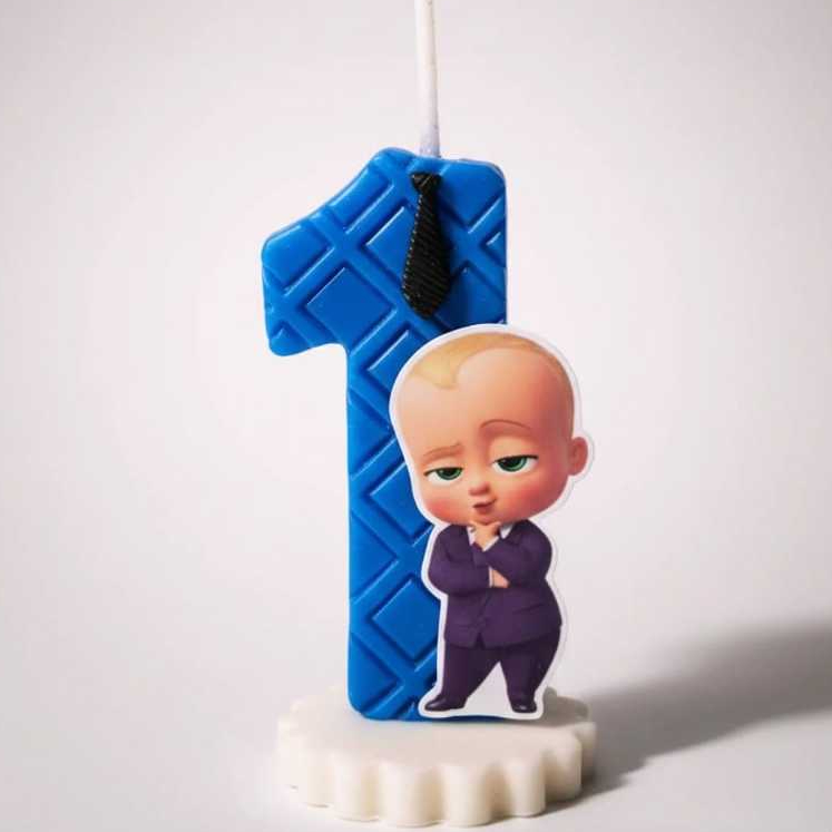 Vela De Aniversário em Biscuit Poderoso Chefinho-topo de bolo- vela personalizada poderoso chefinho-